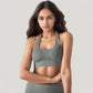 Seamless Halter Neck Athletic Crop Top with Ribbed Detailing