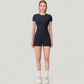 Fitted Short Sleeve Top and High Waist Shorts 2-Piece Active Set