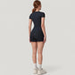 Fitted Short Sleeve Top and High Waist Shorts 2-Piece Active Set