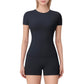 Fitted Short Sleeve Top and High Waist Shorts 2-Piece Active Set