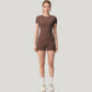 Fitted Short Sleeve Top and High Waist Shorts 2-Piece Active Set
