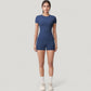 Fitted Short Sleeve Top and High Waist Shorts 2-Piece Active Set