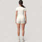 Fitted Short Sleeve Top and High Waist Shorts 2-Piece Active Set