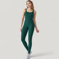 Ribbed Knit Sleeveless Jumpsuit with Scoop Neckline and Bodycon Fit
