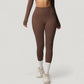High Waist Full Length Leggings with Side Pockets and Wide Waistband
