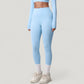 High Waist Full Length Leggings with Side Pockets and Wide Waistband