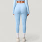 High Waist Full Length Leggings with Side Pockets and Wide Waistband