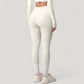 High Waist Full Length Leggings with Side Pockets and Wide Waistband