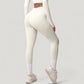 High Waist Full Length Leggings with Side Pockets and Wide Waistband