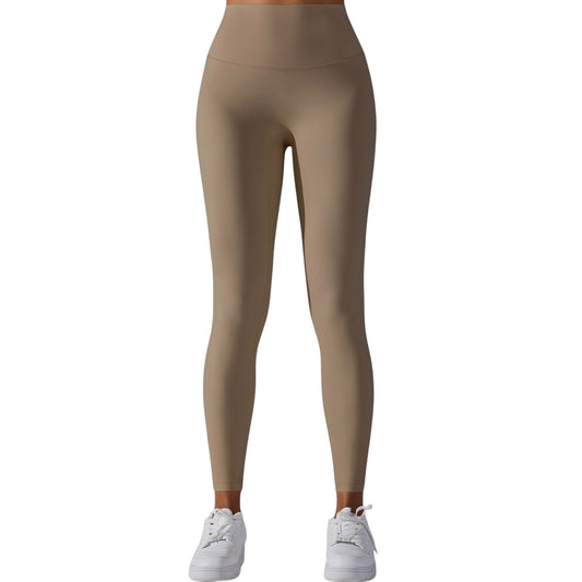High Waist Seamless Full Length Leggings with Wide Waistband