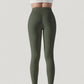 High Waist Seamless Full Length Leggings with Wide Waistband