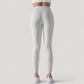 High Waist Seamless Full Length Leggings with Wide Waistband