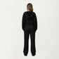 Cropped Zip-Up Hoodie with Drawstring Hood and Long Sleeves