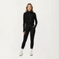 Cropped Zip Closure Vest with Stand Collar and Fitted Hem