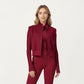 Cropped Zip Closure Vest with Stand Collar and Fitted Hem
