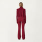 Cropped Zip Closure Vest with Stand Collar and Fitted Hem