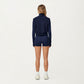 Cropped Zip Closure Vest with Stand Collar and Fitted Hem