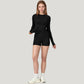 Long Sleeve Crew Neck Activewear Top with Streamlined Fit and Lightweight Stretch Performance Fabric
