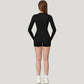 Long Sleeve Crew Neck Activewear Top with Streamlined Fit and Lightweight Stretch Performance Fabric