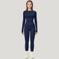 Long Sleeve Crew Neck Activewear Top with Streamlined Fit and Lightweight Stretch Performance Fabric