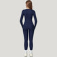 Long Sleeve Crew Neck Activewear Top with Streamlined Fit and Lightweight Stretch Performance Fabric