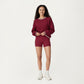 Long Sleeve Crew Neck Pullover Sweatshirt with Contrast Trim Ribbed Hem and Relaxed Fit