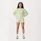 Long Sleeve Crew Neck Pullover Sweatshirt with Contrast Trim Ribbed Hem and Relaxed Fit