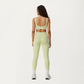 Sports Bra with Scoop Neck, Wide Straps, and Contrast Stitch Detailing for Medium Support