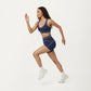 Sports Bra with Scoop Neck, Wide Straps, and Contrast Stitch Detailing for Medium Support