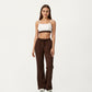 Wide Leg High Waist Drawstring Pants with Relaxed Fit and Soft Stretch Fabric