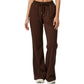 Wide Leg High Waist Drawstring Pants with Relaxed Fit and Soft Stretch Fabric