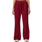Wide Leg High Waist Drawstring Pants with Relaxed Fit and Soft Stretch Fabric