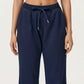 Wide Leg High Waist Drawstring Pants with Relaxed Fit and Soft Stretch Fabric