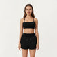 High Waist Drawstring Athletic Shorts with Soft Stretch Fabric and Side Pockets