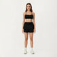 High Waist Drawstring Athletic Shorts with Soft Stretch Fabric and Side Pockets
