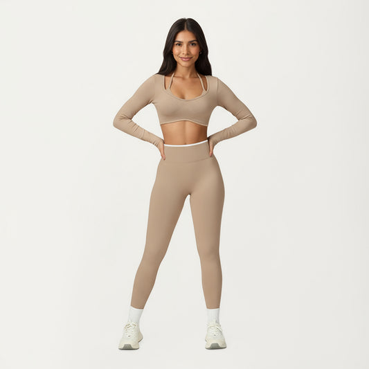 High Waist Seamless Athletic Leggings with Stretch Fit and Contoured Design