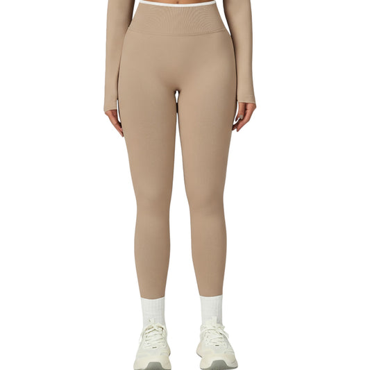 High Waist Seamless Athletic Leggings with Stretch Fit and Contoured Design