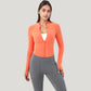 Long Sleeve Zip Front Activewear Jacket with Streamlined Fit and Lightweight Performance Fabric
