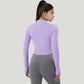 Long Sleeve Zip Front Activewear Jacket with Streamlined Fit and Lightweight Performance Fabric