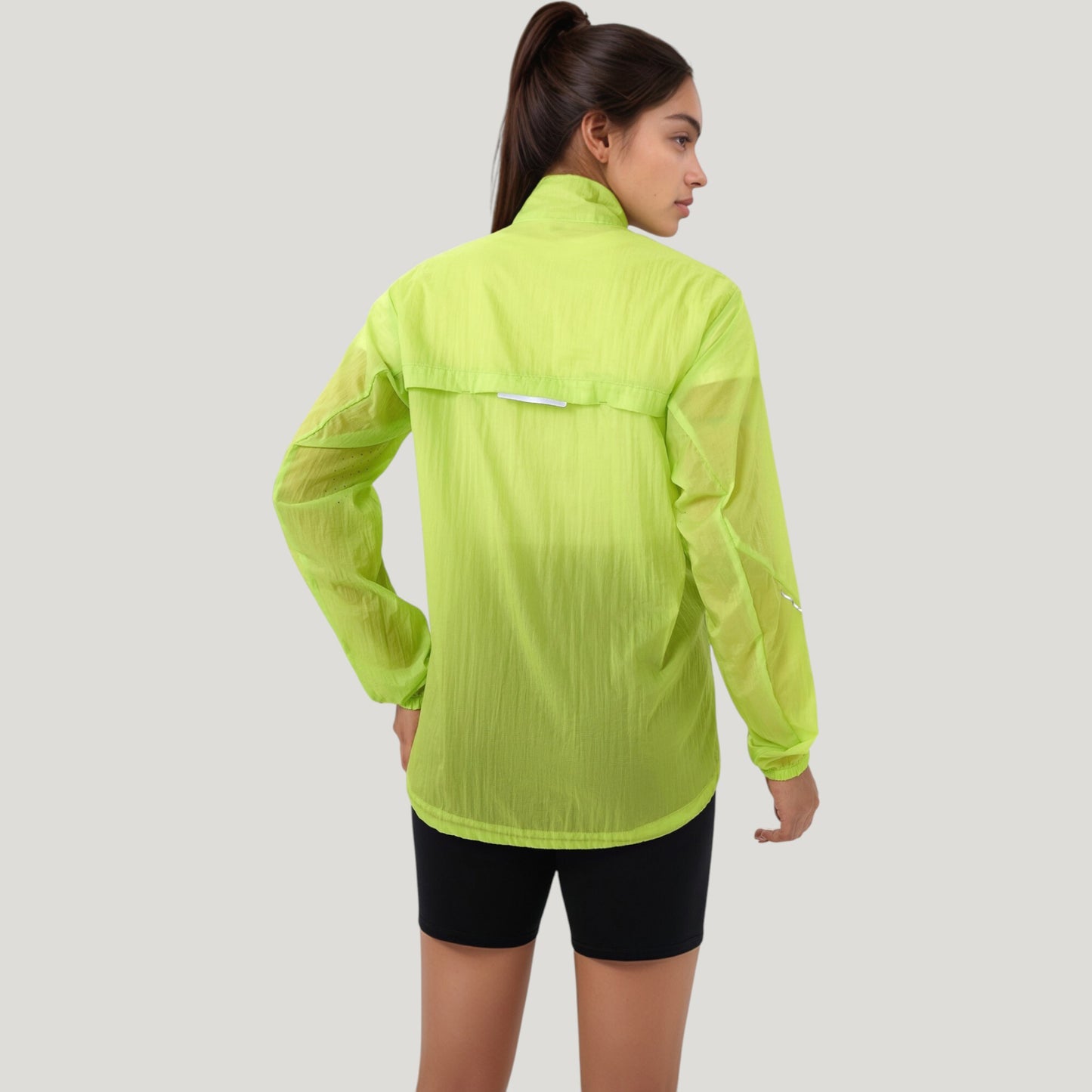Lightweight Full Zip Sun Protection Jacket with Long Sleeves and High Neck