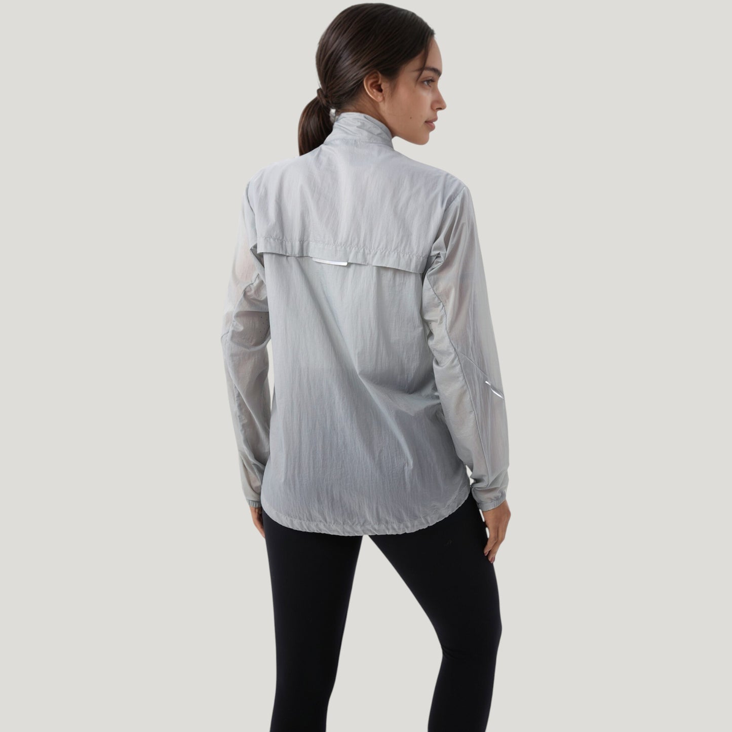 Lightweight Full Zip Sun Protection Jacket with Long Sleeves and High Neck