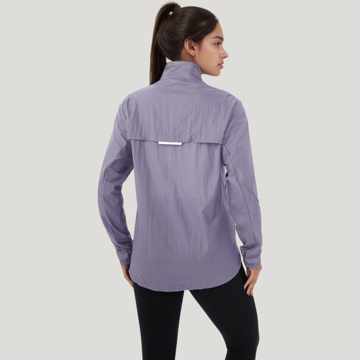 Lightweight Full Zip Sun Protection Jacket with Long Sleeves and High Neck