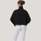 Zip Up Lightweight Active Jacket with Stand Collar and Relaxed Fit