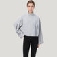 Zip Up Lightweight Active Jacket with Stand Collar and Relaxed Fit
