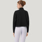Long Sleeve Half Zip Pullover Top with Mock Neck and Kangaroo Pocket