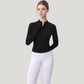Long Sleeve Full Zip Athletic Jacket with Thumbholes and Fitted Silhouette