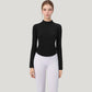 Long Sleeve Active Top with Half Zip Front and Slim Fit Design