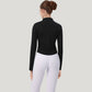 Long Sleeve Active Top with Half Zip Front and Slim Fit Design