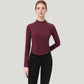 Long Sleeve Active Top with Half Zip Front and Slim Fit Design