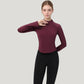 Long Sleeve Active Top with Half Zip Front and Slim Fit Design